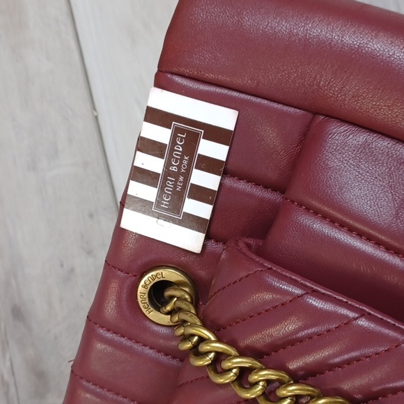 Henri Bendel 712 Zip Tote Laptop Bag  Burgundy - Picture 16 of 17